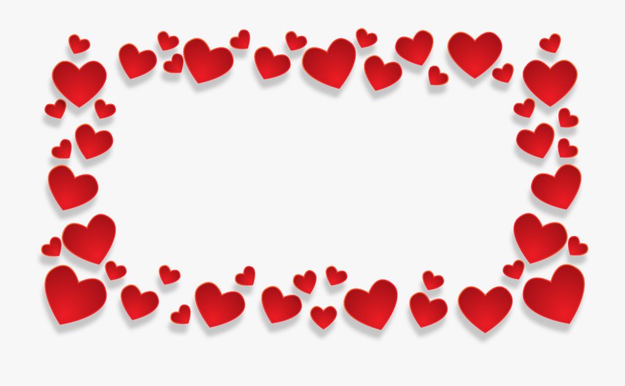 Free Heart Images - Love Frame Transparent Background, Transparent Clipart