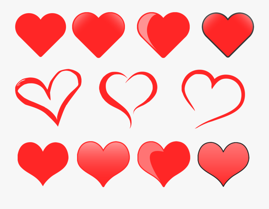 Free Heart Graphic Pack - Psd Heart Vector, Transparent Clipart