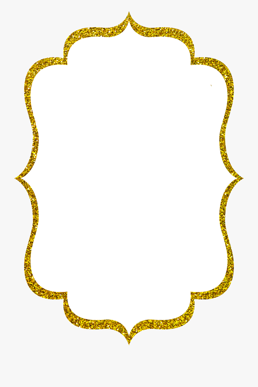 Gold Glitter Frame Png, Transparent Clipart