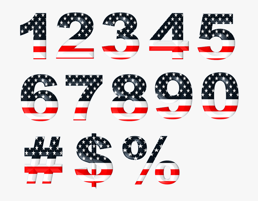 Numbers Numeric Stars Stripes Font Set Design 数字 イラスト 書き方 Free Transparent Clipart Clipartkey