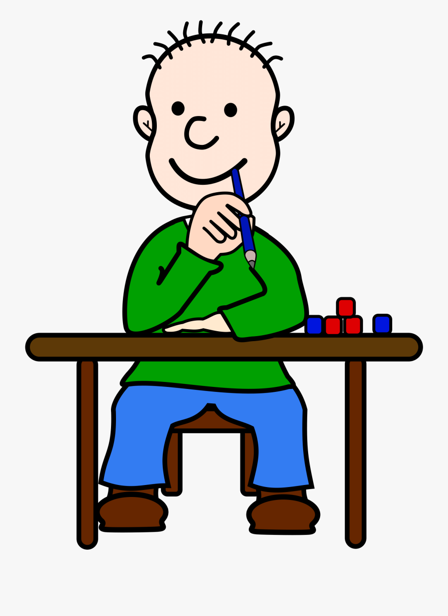 Thinking About You Clipart - Student Thinking Clipart Png, Transparent Clipart