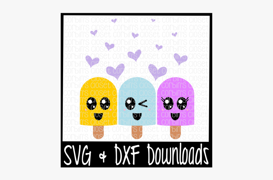 Free Kawaii Popsicles * Ice Cream * Fro-yo Cutting - Illustration, Transparent Clipart