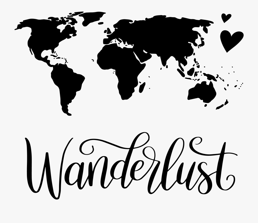 World Map Tattoo Design, Transparent Clipart