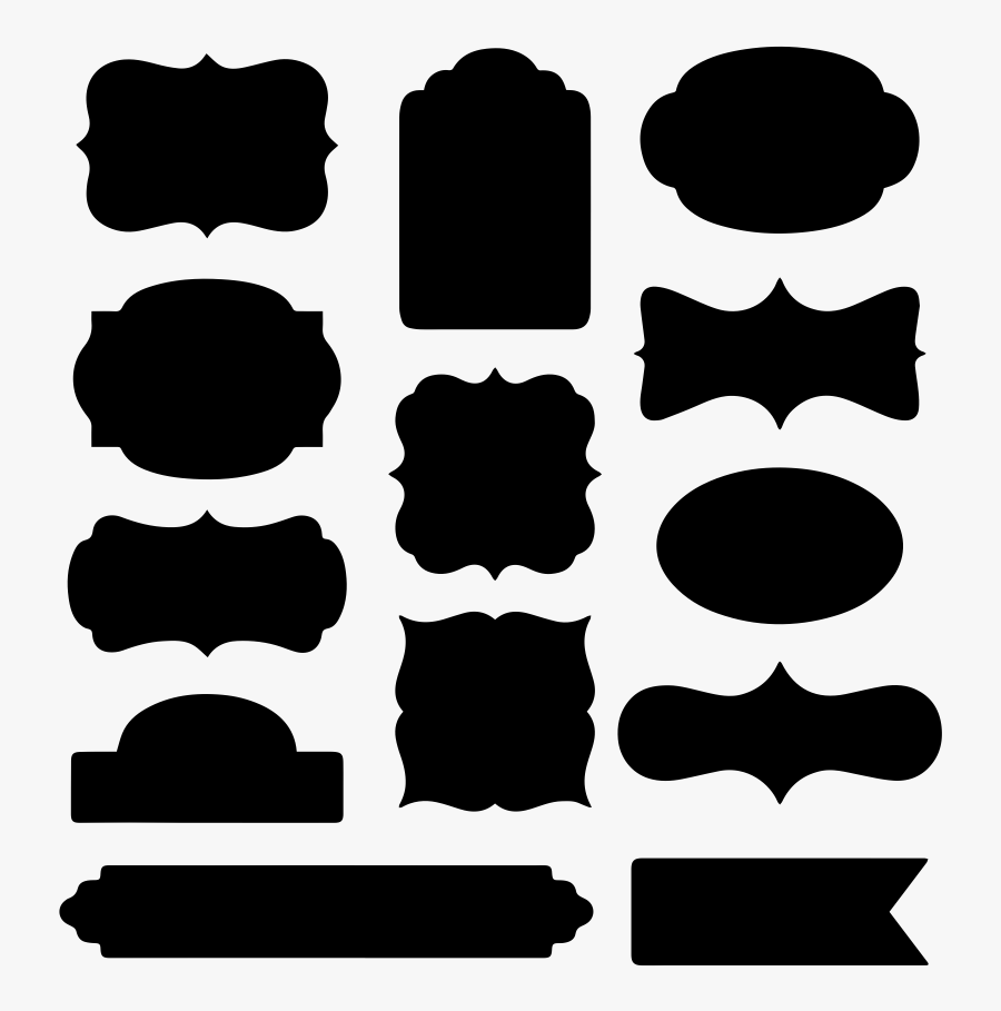 Banner Clipart Cricut - Label, Transparent Clipart