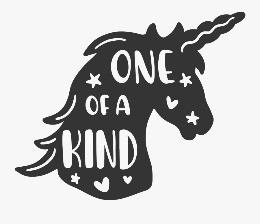 Cricut Logo Design Horse Font - Unicorn One Of A Kind, Transparent Clipart