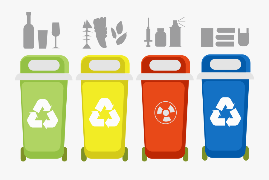 Waste Sorting Recycling Plastic Bag Waste Container - Waste Sorting Png, Transparent Clipart