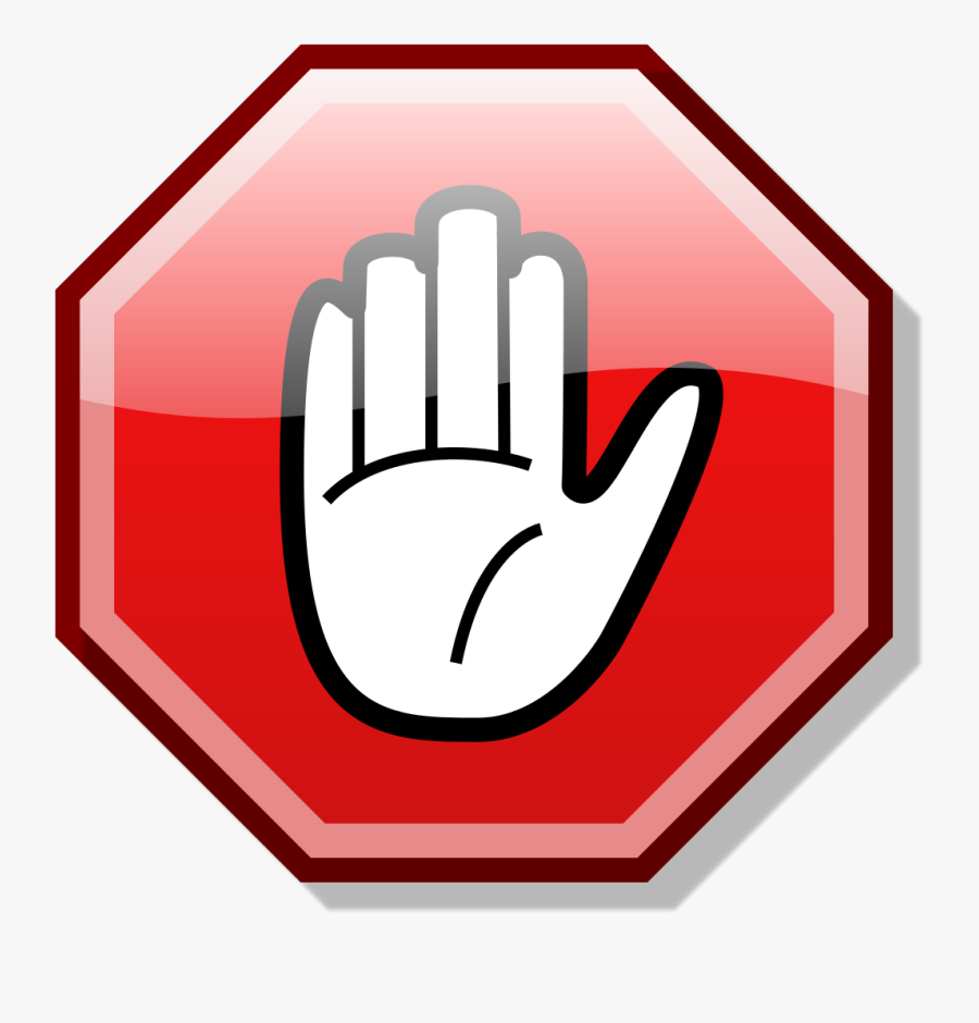 First, "stop"for A While And Think Why You Are Here - Stop Hand, Transparent Clipart