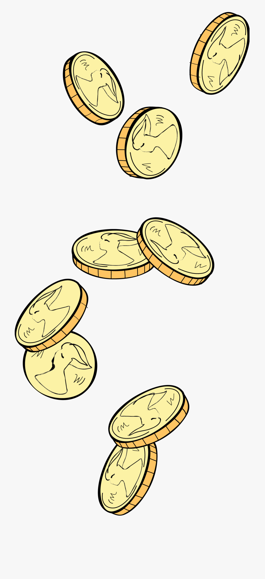 Index Of - Transparent Coins Falling Gif, Transparent Clipart