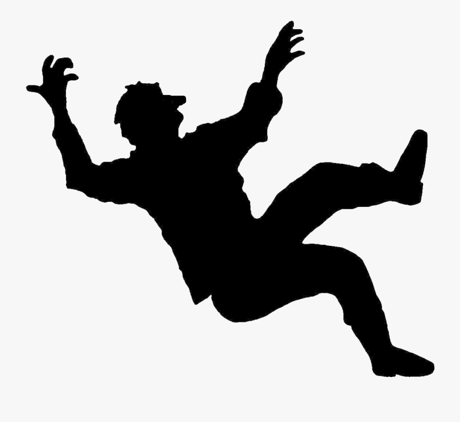 Falling Png Transparent Image - Man Falling Silhouette Png, Transparent Clipart