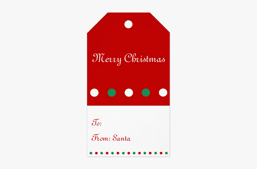 Red And White Personalized Christmas Gift Tags - Carmine, Transparent Clipart