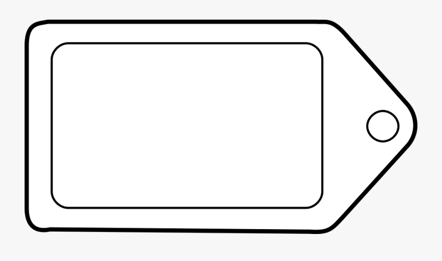 Label Tag Marker Tab Outline Of A Tag - Outline Of A Tag, Transparent Clipart