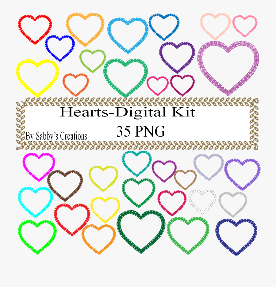 Digital Kit Hearts - Heart, Transparent Clipart
