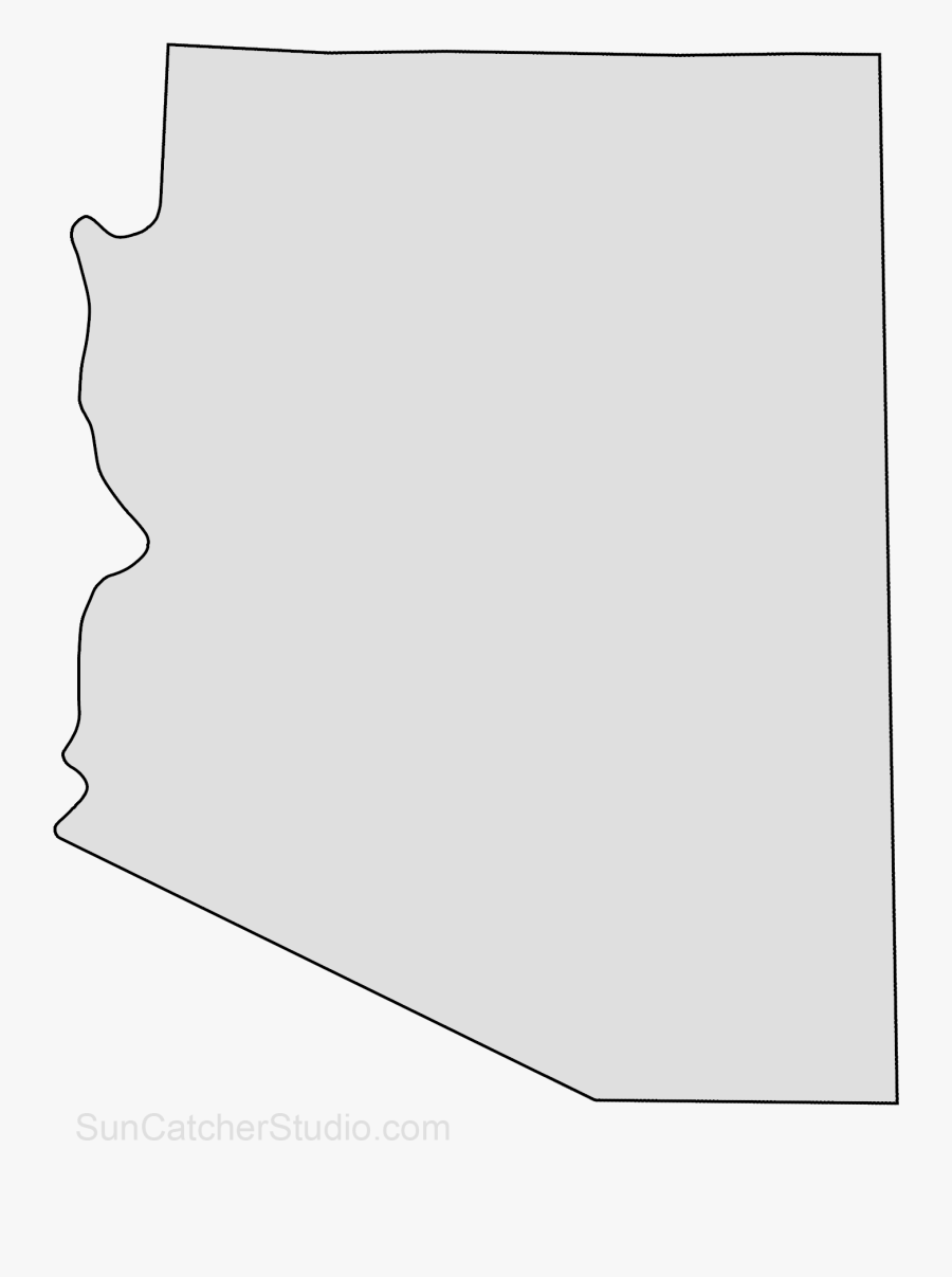 Clip Art Arizona State Outline Png - Arizona State Outline Png, Transparent Clipart