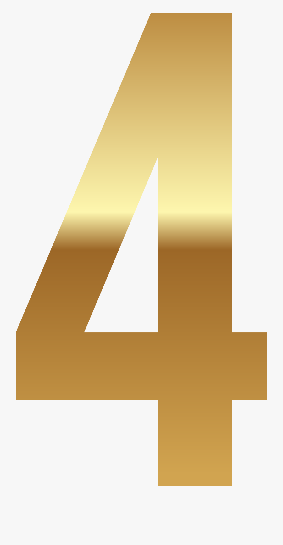 Golden Number, Printable Numbers, Math Numbers, Clipart - Golden Number 4 Png, Transparent Clipart