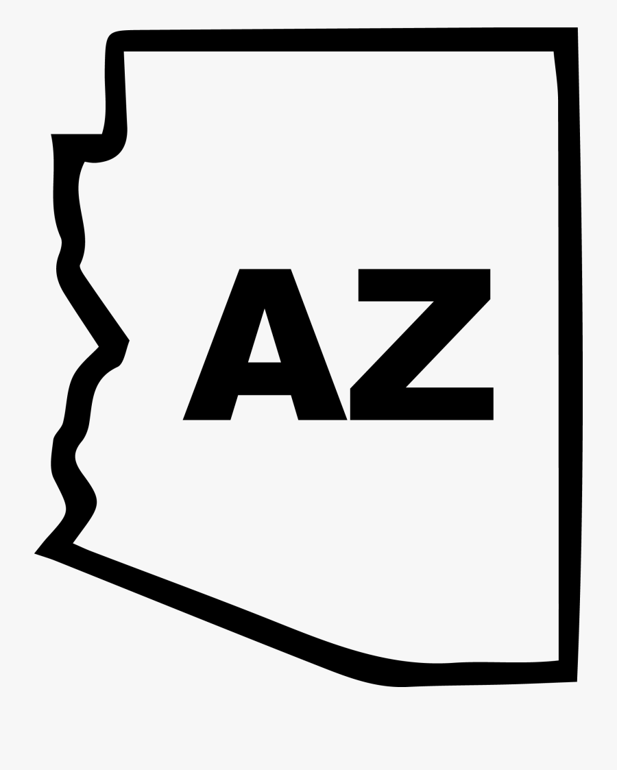 Collection Of Clipart High Quality Free - Black And White Arizona Outline, Transparent Clipart