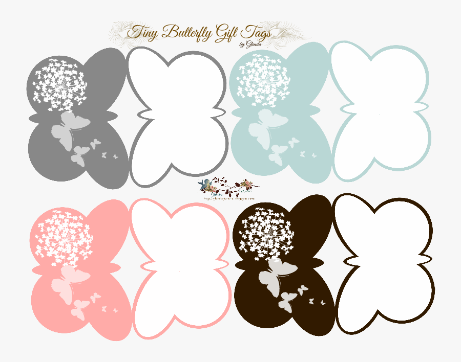 Transparent Gift Tag Clipart - Floral Design, Transparent Clipart
