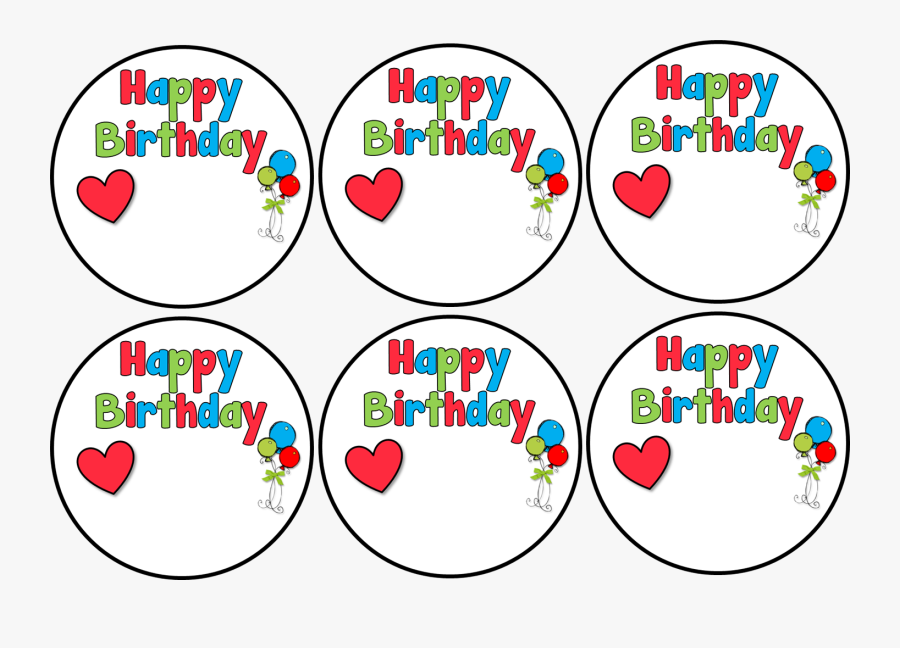 Happy Birthday Sticker Template, Transparent Clipart