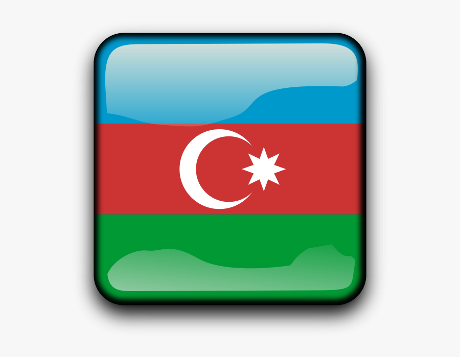 Az - Azerbaijan Flag Square Png, Transparent Clipart