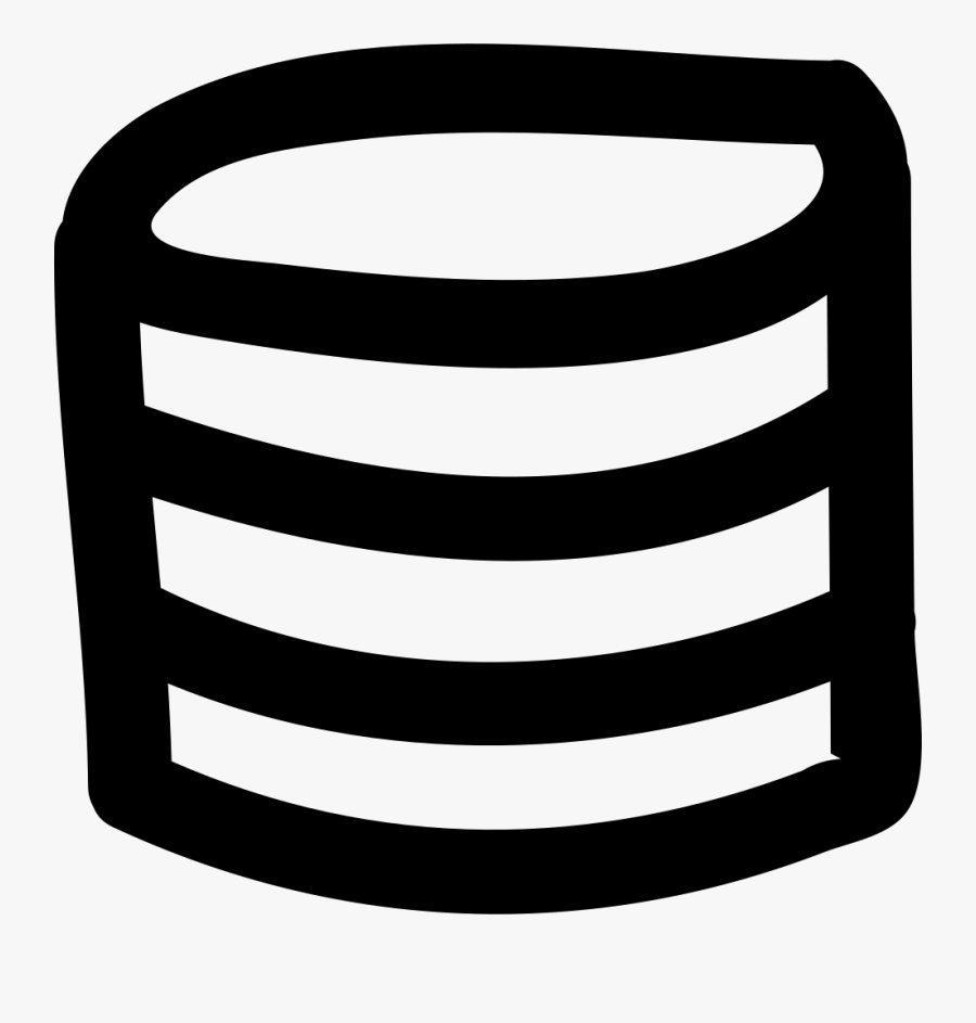 Database Gross Rustic Lines Symbol Comments - Database Icon White Lines, Transparent Clipart