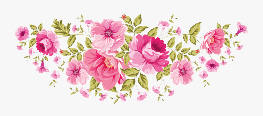 Clip Art Banner Clip Royalty Free - Pink Flower Vector Png, Transparent Clipart