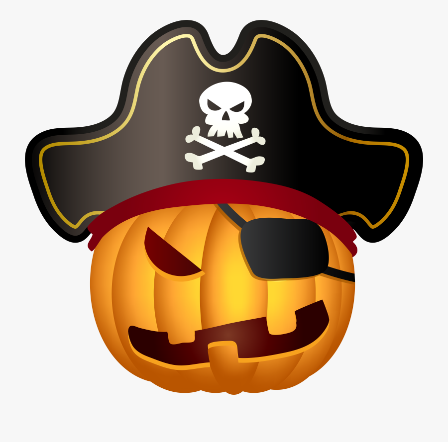 Pumpkin Clipart Halloween Pirate, Transparent Clipart