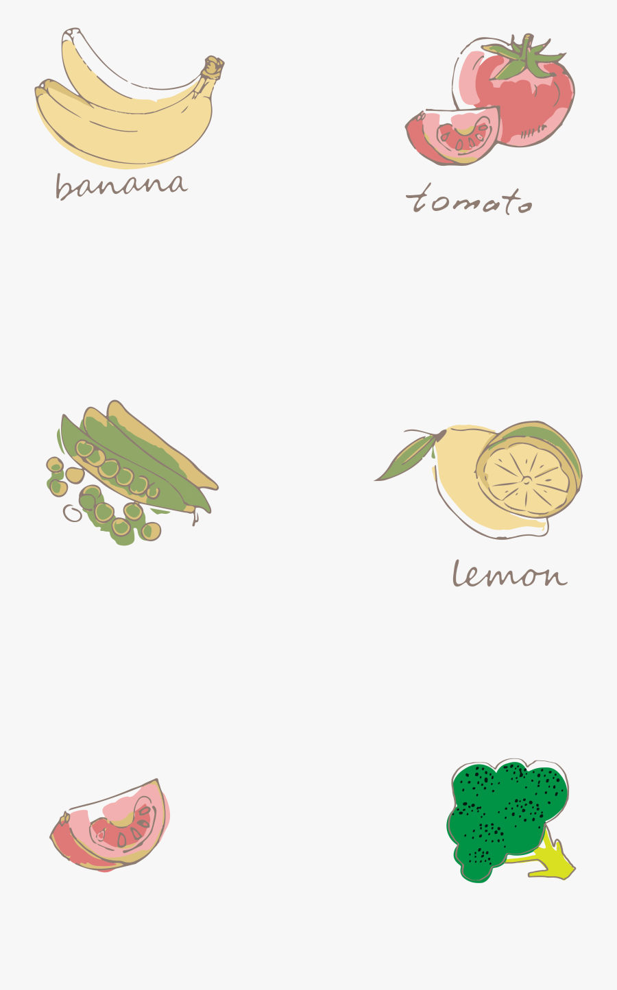 Vegetables Fruits Bananas Png And Vector Image - Vegetable, Transparent Clipart