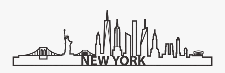New York - Skyline New York Lasersnijden, Transparent Clipart