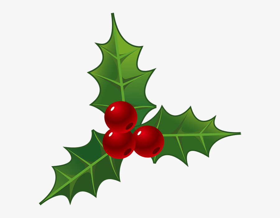 Holly Leaf Christmas Leaves Decorations For Clipart - Clip Art Christmas Holly, Transparent Clipart