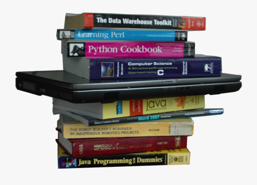 August 25, - Stack Of Programming Books, Transparent Clipart