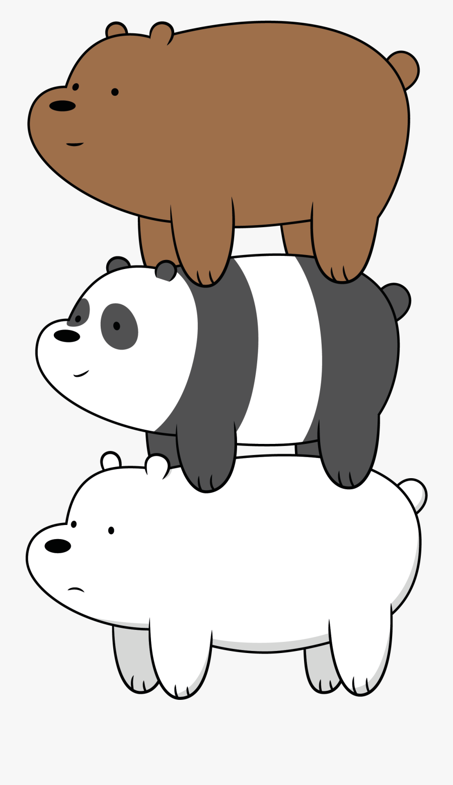 The Three Bears - We Bare Bears Vector, Transparent Clipart