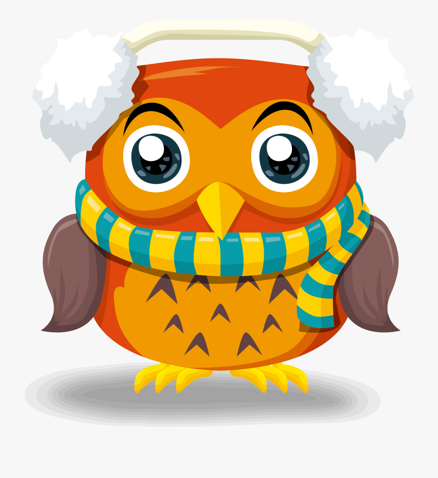 Snowman Owl Festival Material Vector Cartoon Clipart - Owl, Transparent Clipart