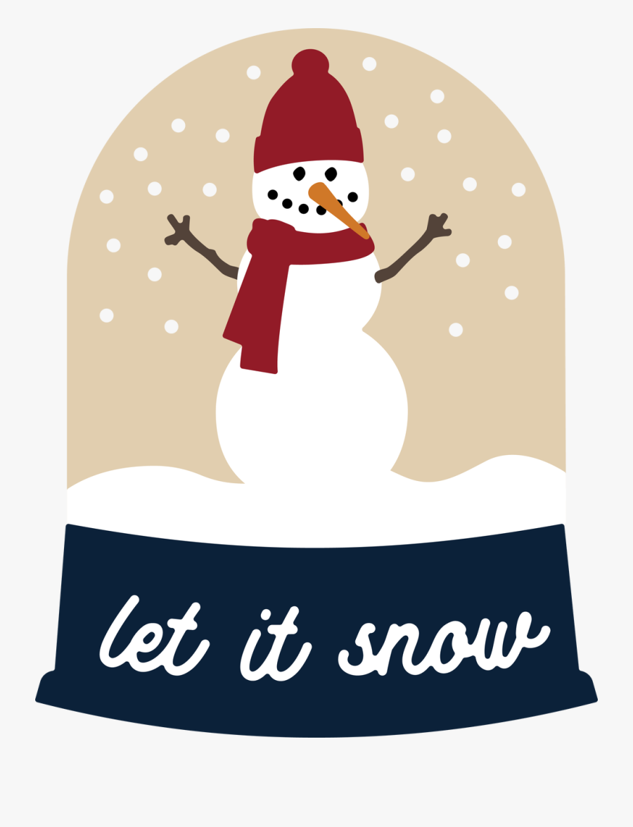 Clip Art Let It Snow Snowman Svg - Illustration, Transparent Clipart