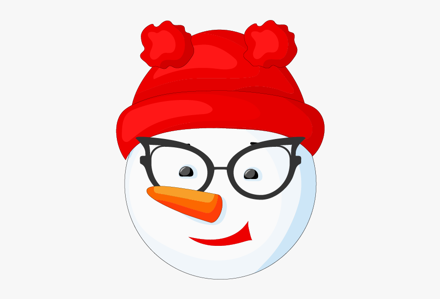 Snowman With Glasses Png, Transparent Clipart