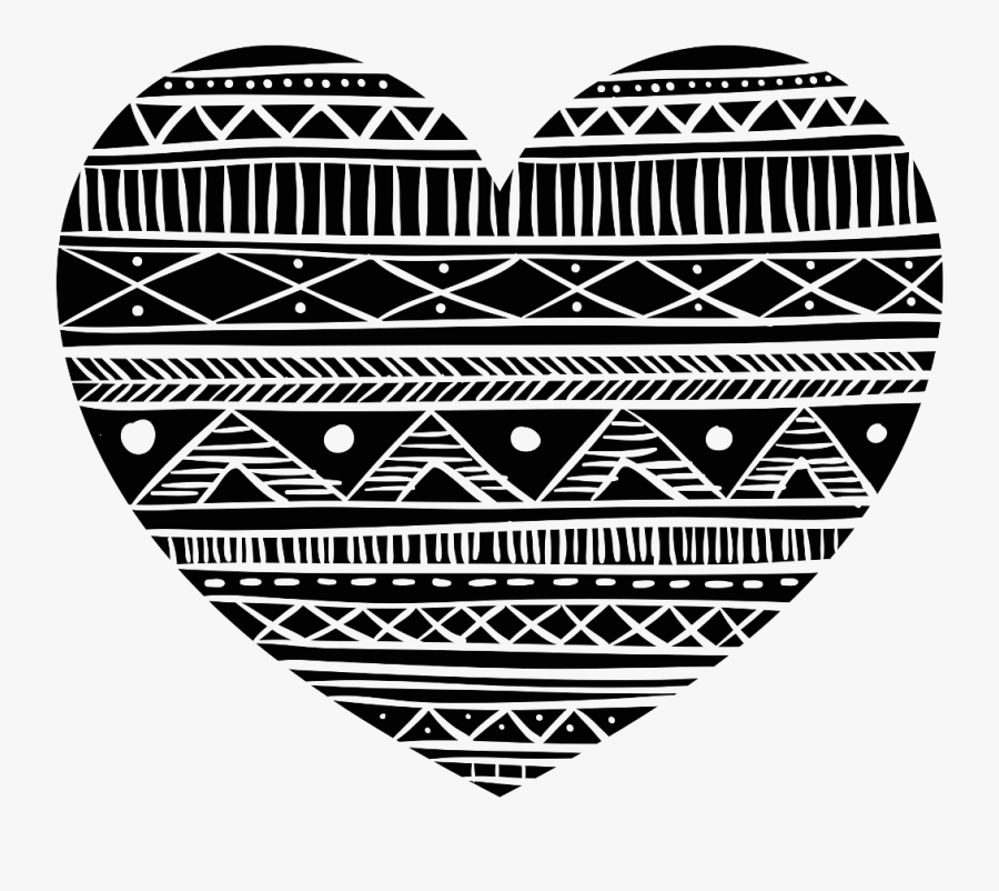 #heart #aztecdesign #aztec #geometric #heartdesign - Clip Art, Transparent Clipart