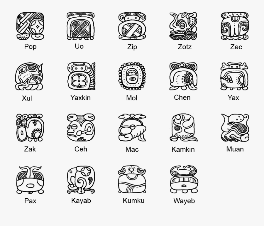 About Mayan Calendars - Mayan Calendar Glyphs, Transparent Clipart