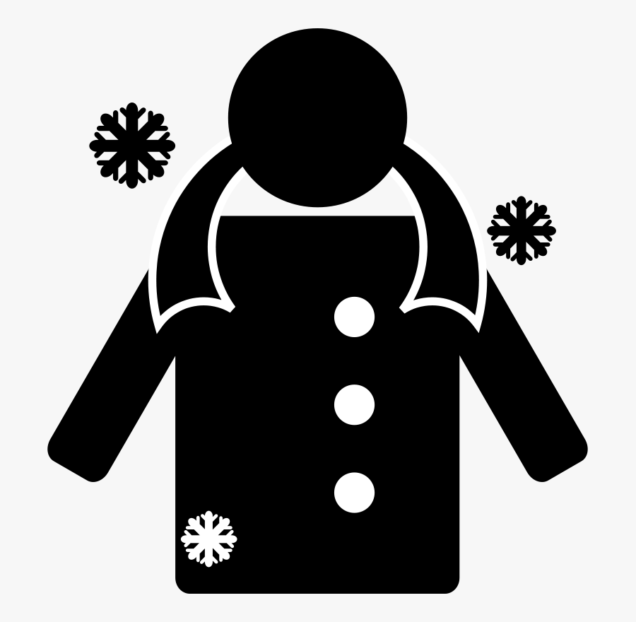 Winter Png Clip Arts - Winter Coat Clipart Png Black And White, Transparent Clipart