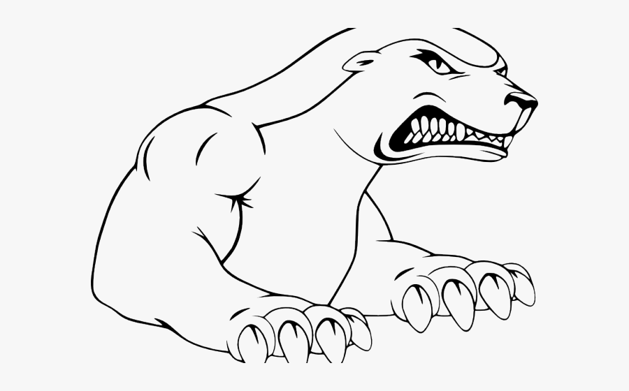 Transparent Badger Clipart Black And White - Tejon De La Miel Dibujo, Transparent Clipart