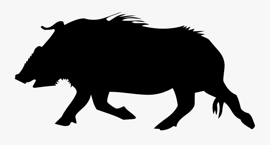 Wild Boar Silhouette Png, Transparent Clipart