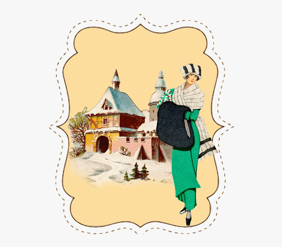 Winter Clipart Vintage - Illustration, Transparent Clipart