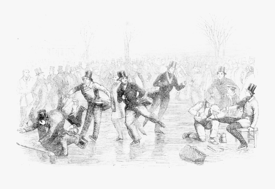 Transparent Winter Scene Clipart - Sketch, Transparent Clipart