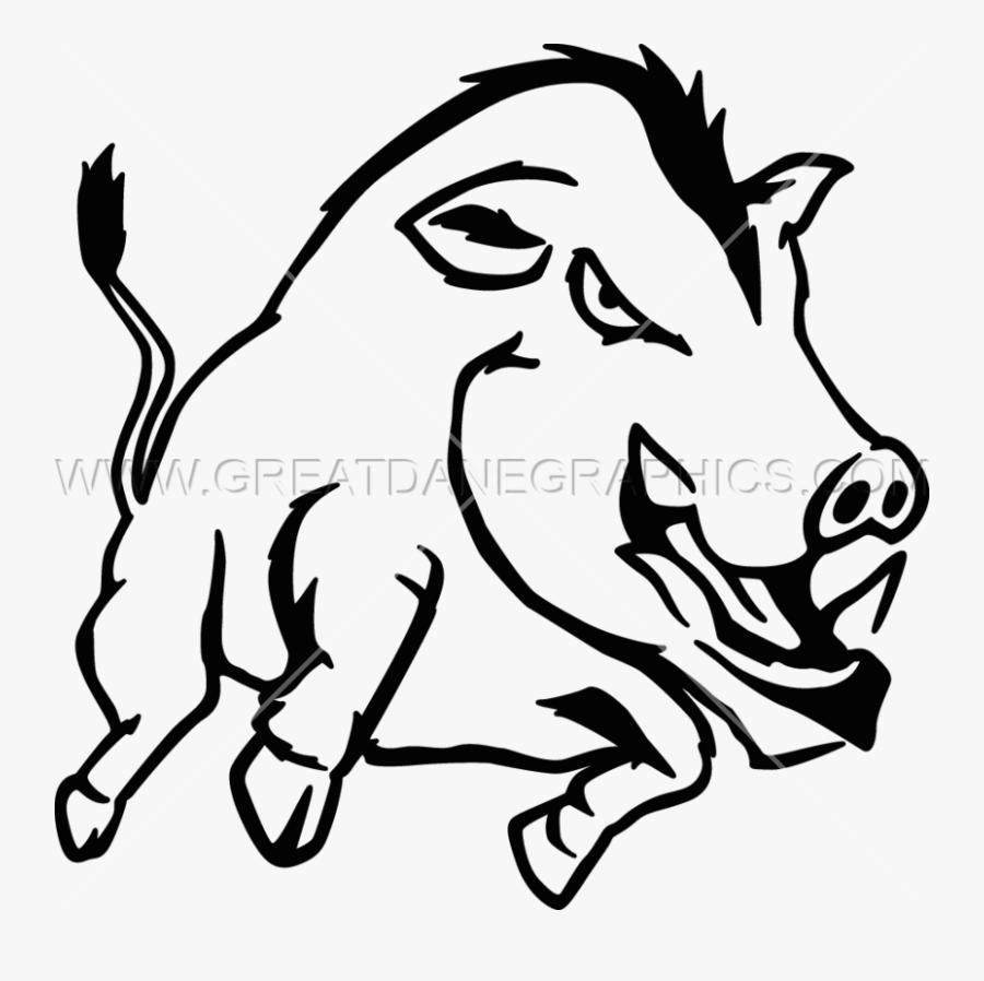 Drawing, Illustration, White, Transparent Png Image - Wild Boar Png Black And White, Transparent Clipart