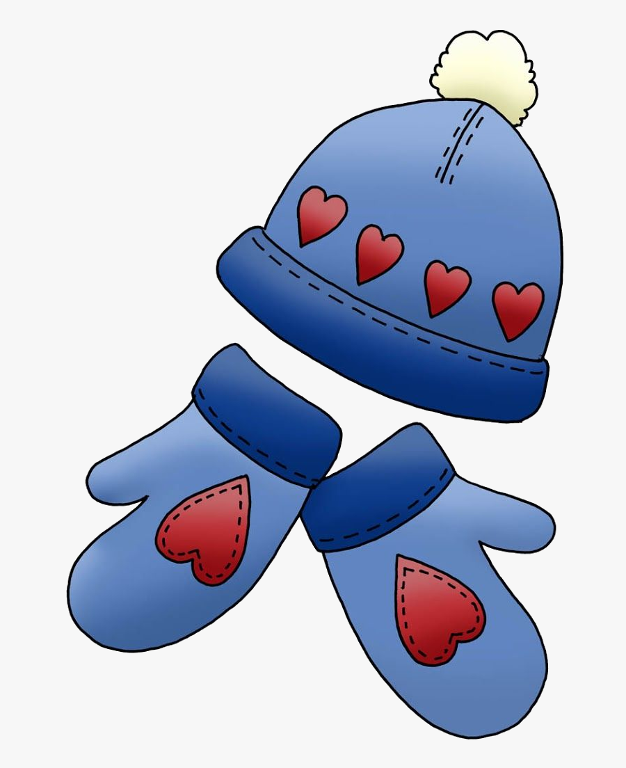 Winter Free Printable Clipart And Coloring Pages Transparent - Hat And Gloves Clipart, Transparent Clipart