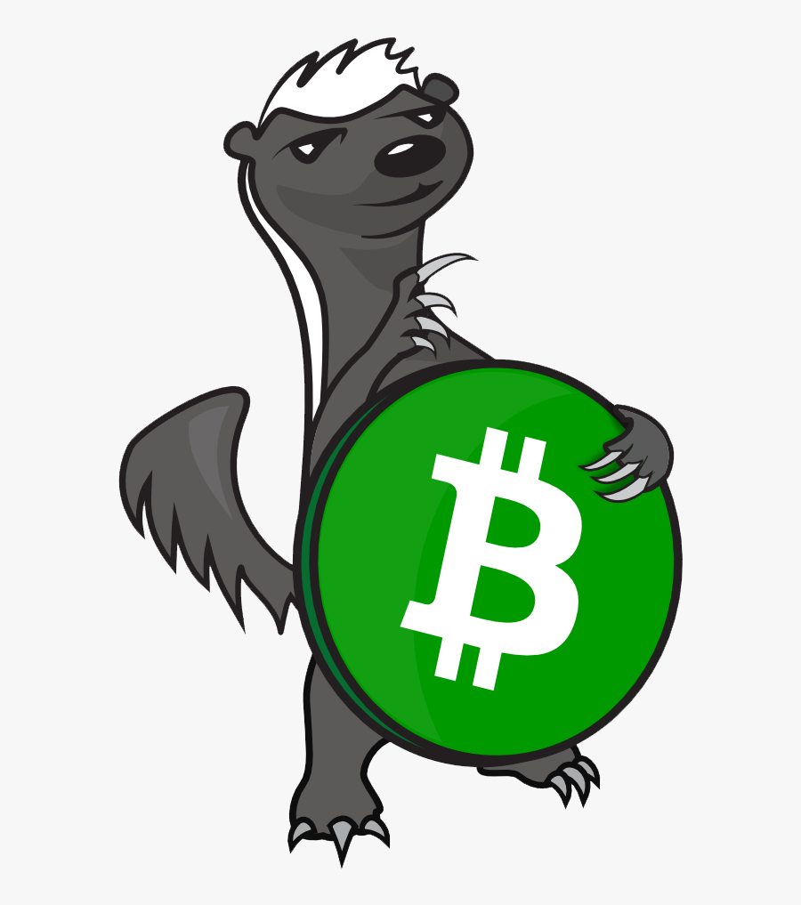 Bitcoin Cash Honey Badger, Transparent Clipart