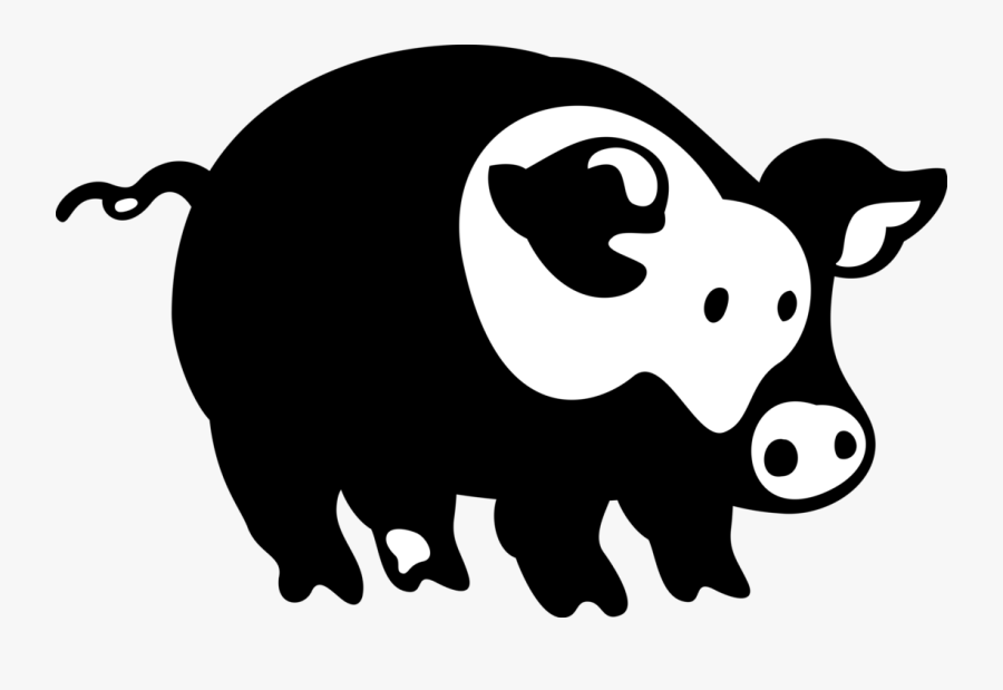 Clip Art Farm Livestock Swine Pig, Transparent Clipart