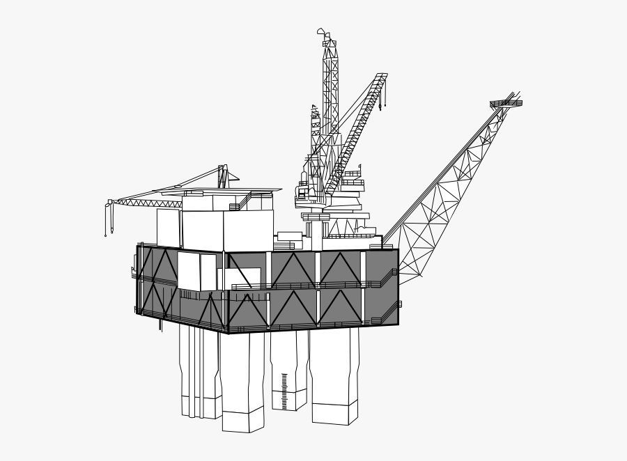 Oil Rig Colouring Pages, Transparent Clipart