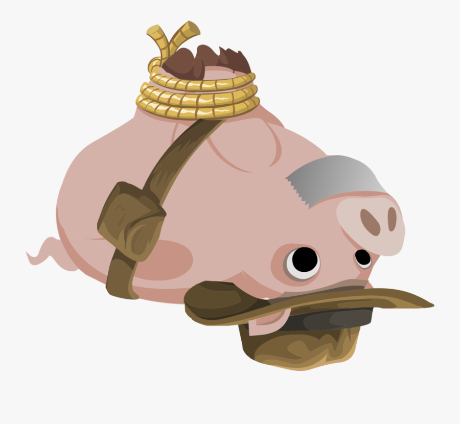 Cartoon,fictional Character,nose - Cartoon Pig Upside Down, Transparent Clipart