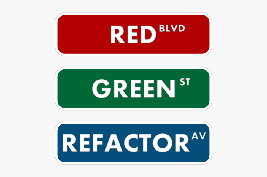 Red Green Refactor Street Sign - Red Street Sign Png, Transparent Clipart