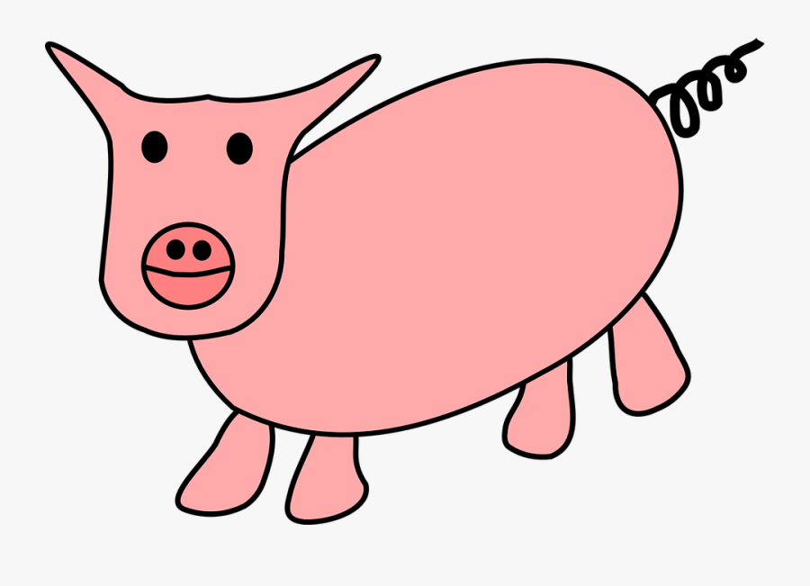 Clipart - Cochon - Cola De Cerdo Dibujo, Transparent Clipart