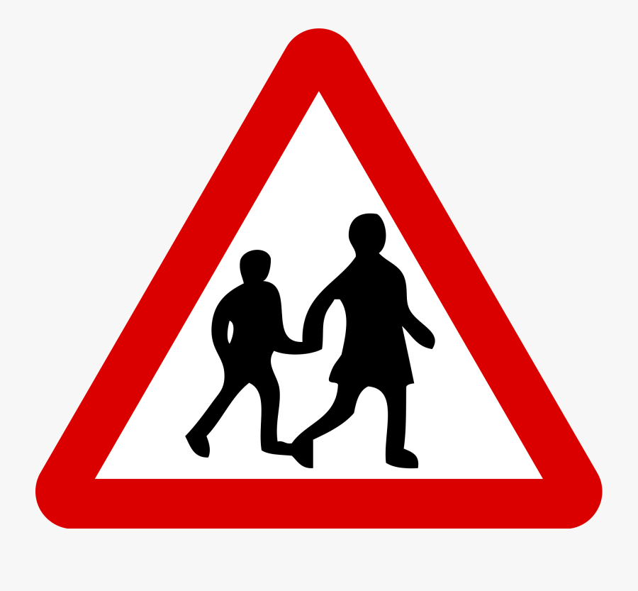Road Sign Silhouette At Getdrawings - School Crossing Road Sign, Transparent Clipart