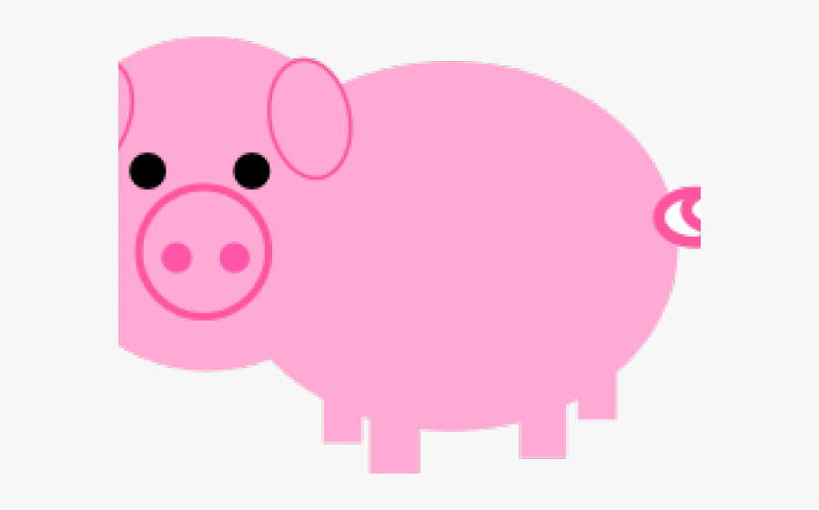 Pig Clipart Outline - Pink Pig Outline, Transparent Clipart